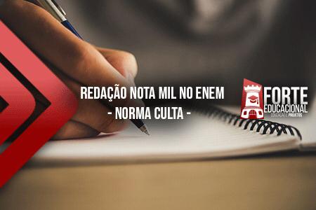 Redação nota mil no ENEM - Competência 2 - Norma Culta